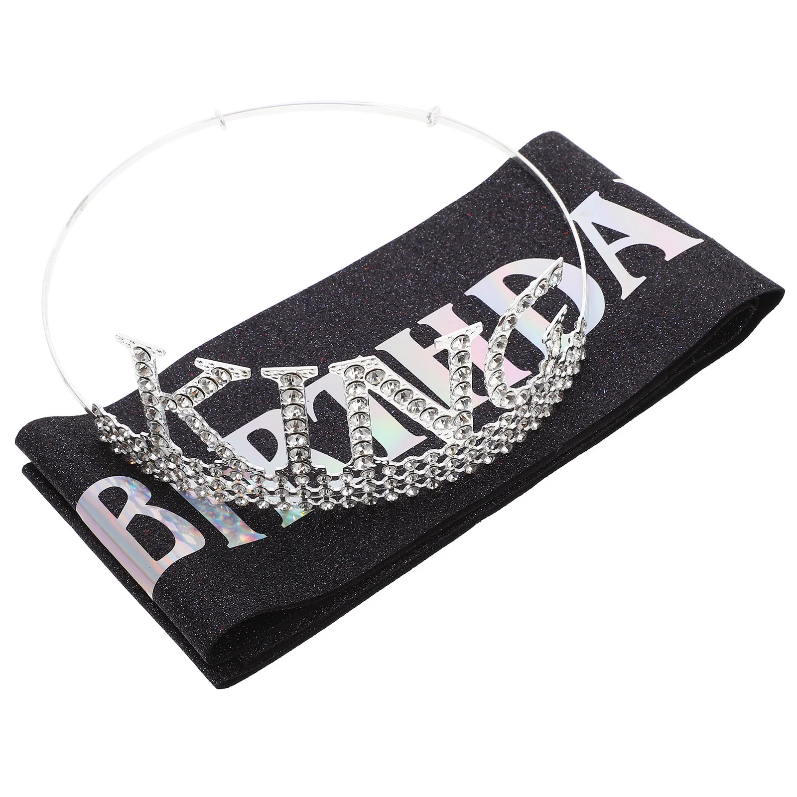 

1Set Birthday King Crown Sash Set Durable Comfortable Birthday Accessories Party Decoration Headband Shoulder Belt for Men