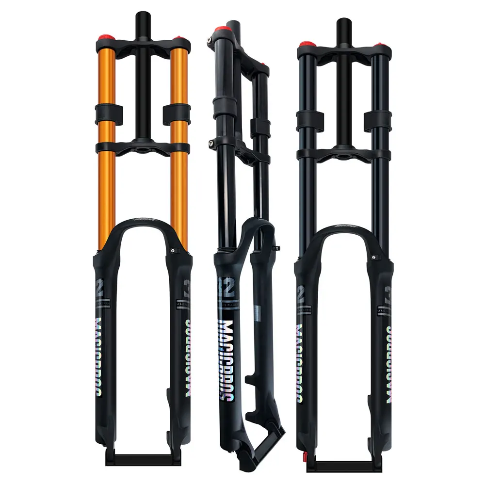 STLF High Quality 15*100 15*110 Magnesium Alloy Dual MTB Mountain Bike Downhill 26 27.5 29 Double Crown Air Suspension Bicycle F