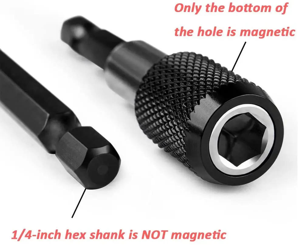 3 Chiếc 1/4 Inch Chuôi Lục Giác Nhanh Chóng Phát Hành Từ Vít Giá Đỡ Nối Dài Chuck Adapter Loại Hạt Cầm Tay Ổ 60/ 100/ 150Mm