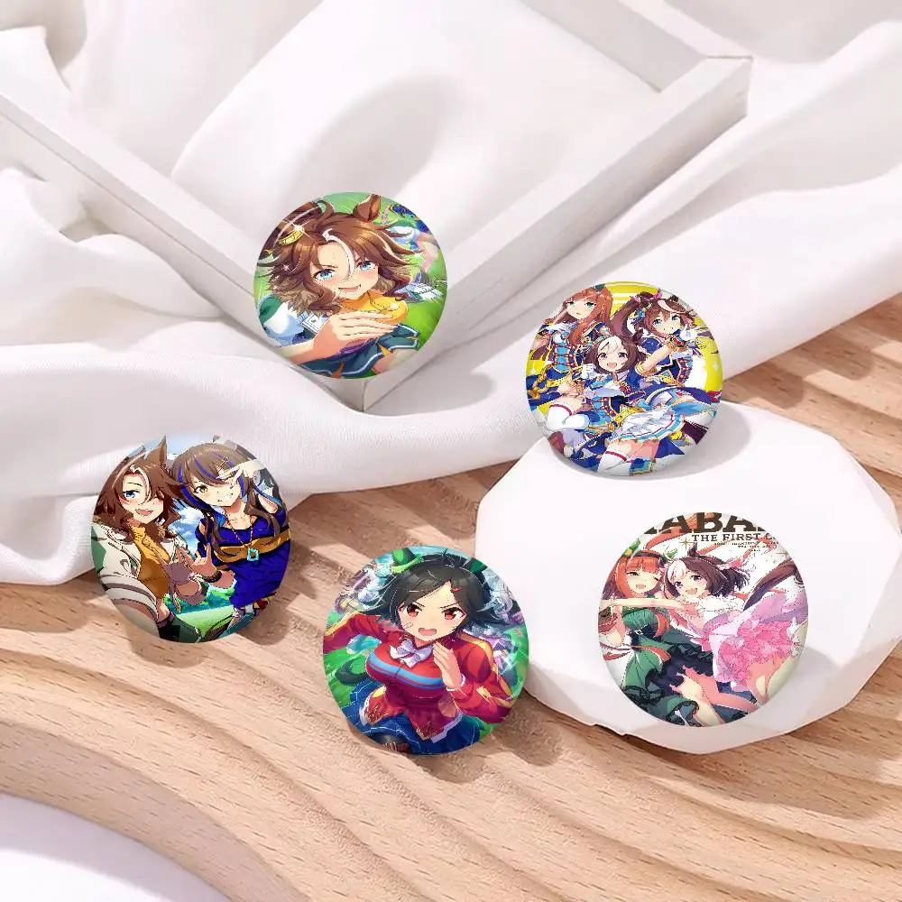 Pretty Derby 58mm Handmade Brooch Cartoon Cosplay Badge On Backpack Jewelry Accessories Gifts