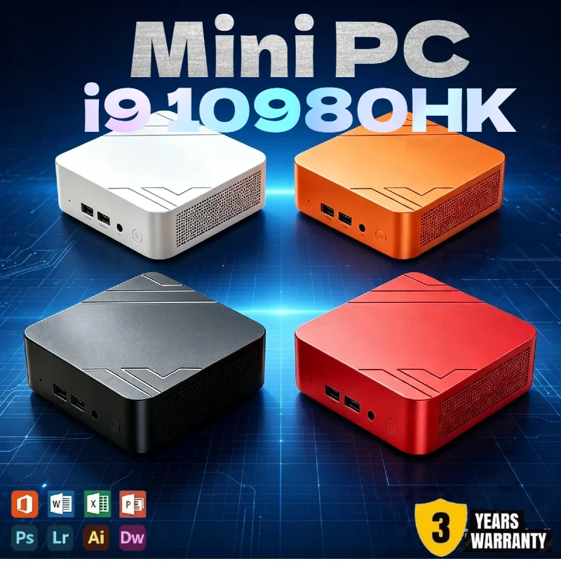 2026 Light Compact Mini Desktop PC Core I9 10980HK, 16GB RAM 512G-2TB SSD WiFi6 BT5.2 Smooth 4K Video Play