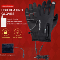 NEW Electric Heated Motorcycle Gloves USB Touch Screen Hand Warmer Winter Ski Gloves Anti-Slip Glove for Cycling Running Driving