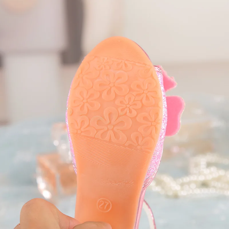 2026 Mädchen-Prinzessinnen-Sandalen Kinderschuhe Frozen Elsa Kinderschuhe Mädchen Mode Baby Rosa Blau Hochhackige Schuhe Größe – Detail 21