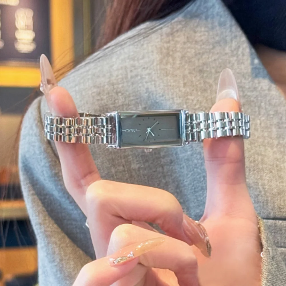 Fashion classic temperament light luxury simple rectangular alloy watch for women‘s girl party gift jewlry wholesale