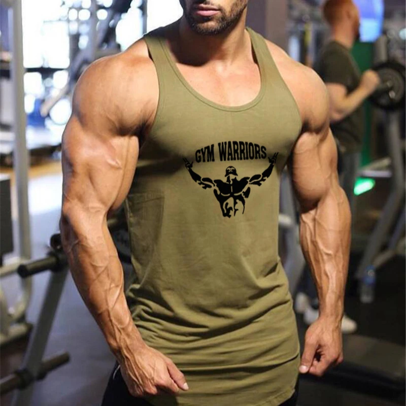 Gym Bodybuilding Muscle Tank Tops Mens Fitness Causal Hip Hop Vests Cotton Breathable Sleeveless Shirts Summer Jogging Clothing