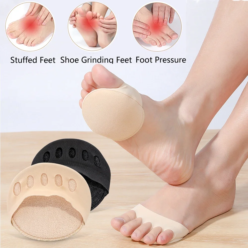 Metatarsal Pads for Women High Heels Shoes Insert Five Toes Forefoot Socks Cushion Pad Calluses Corns Foot Pain Relief Padding