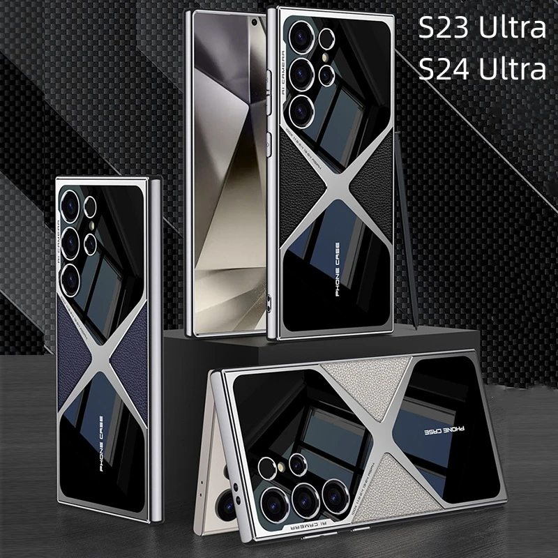 

Electroplating soft edge lens protection anti-drop wireless charging mobile phone case，for Samsung S24Ultra phone case