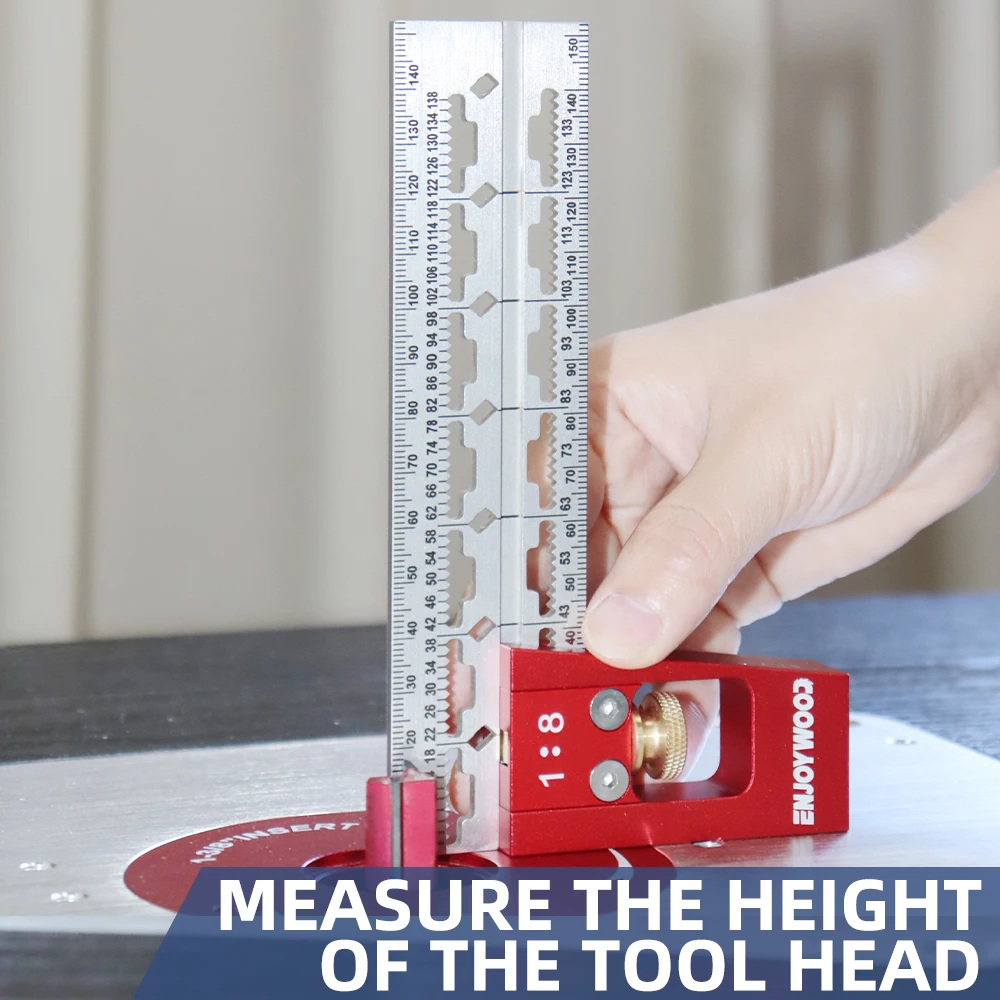 ENJOYWOOD Stainless Steel Dovetail Marker Gauge Dovetail Jig Guide Woodworking Scriber 45 Degree / 90 Degree Angle Ruler