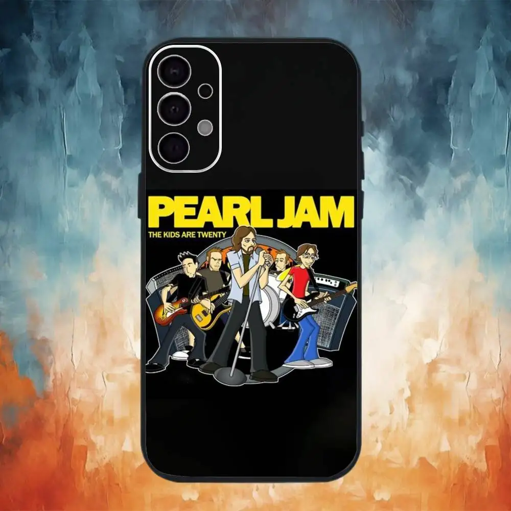 Custodia per telefono Band P-Pearl J-Jam per Samsung S25, S24, S21, S22, S23, S30, Ultra, S20, Plus, Fe, Note, 10.9,5G Cover nera