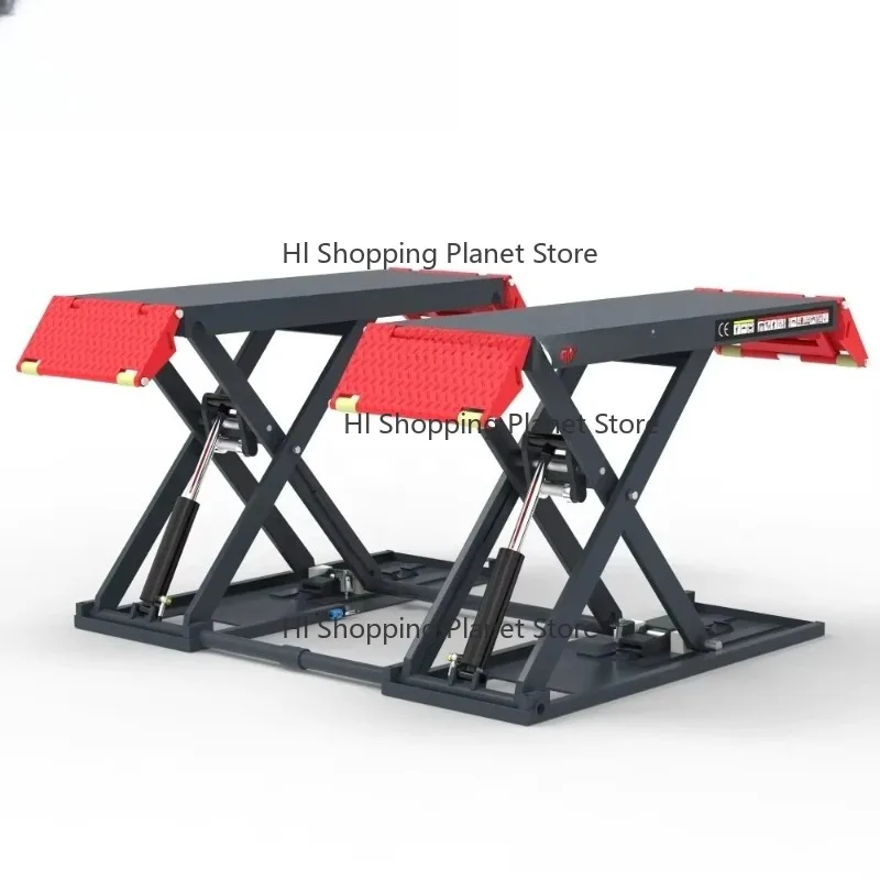 Electric Unlock, 1.2-meter Ex-tended Platform, CE Certified Ultra-thin Sc-issor Car Lift, Mobile. 2000/4000KG