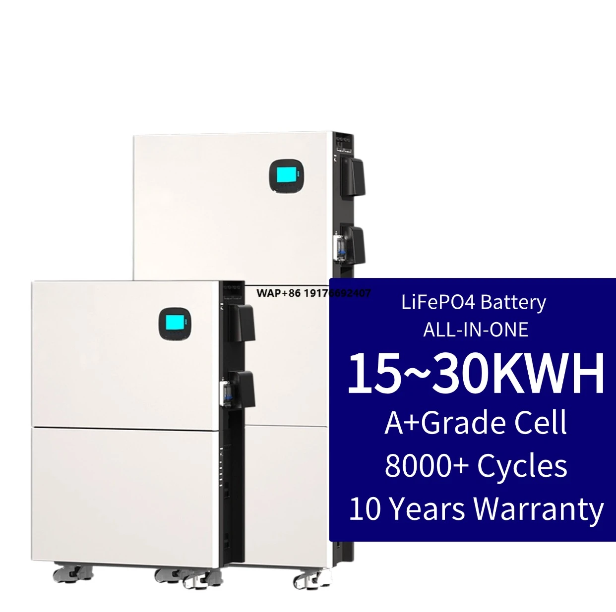 LP 15kWh/30kWh 300Ah 51.2V Stackable LiFePO4 Lithium Ion Battery Pack Home Solar Energy Storage System with CAN Communication