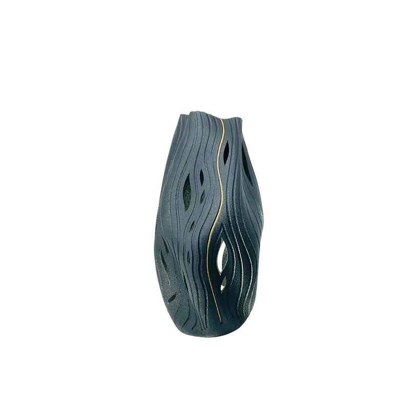 

Light luxury simple hollow special-shaped ceramic vase