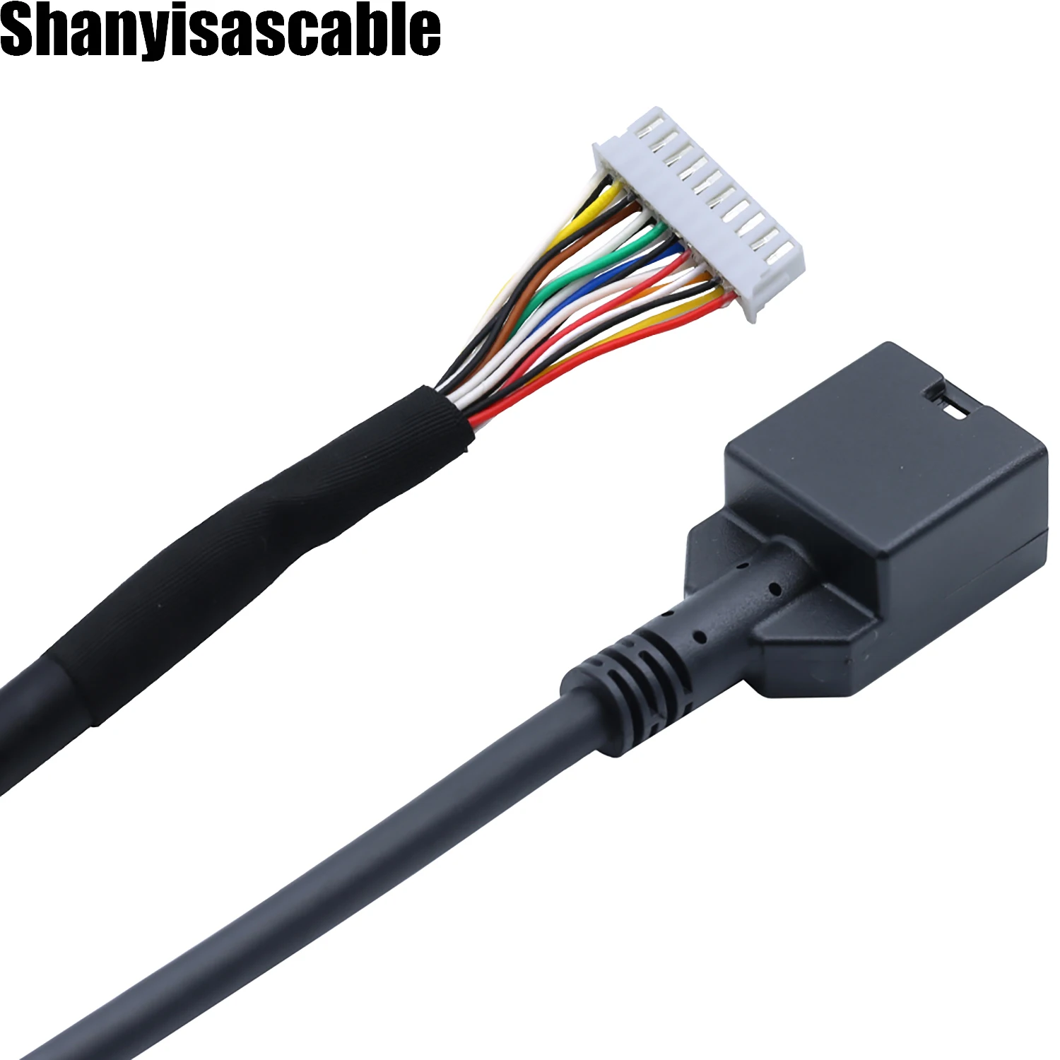 0.5M High Speed HDMI E type 19P female black molding to wireharness 20P 2.5PH Housing video switch cable