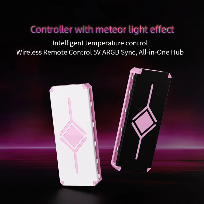 METALFISH Meteor light effect ARGB Fan Controller With 4Pin PWM For Computer Cooling SYNC CPU Radiator 5V 3Pin LED Light Strip