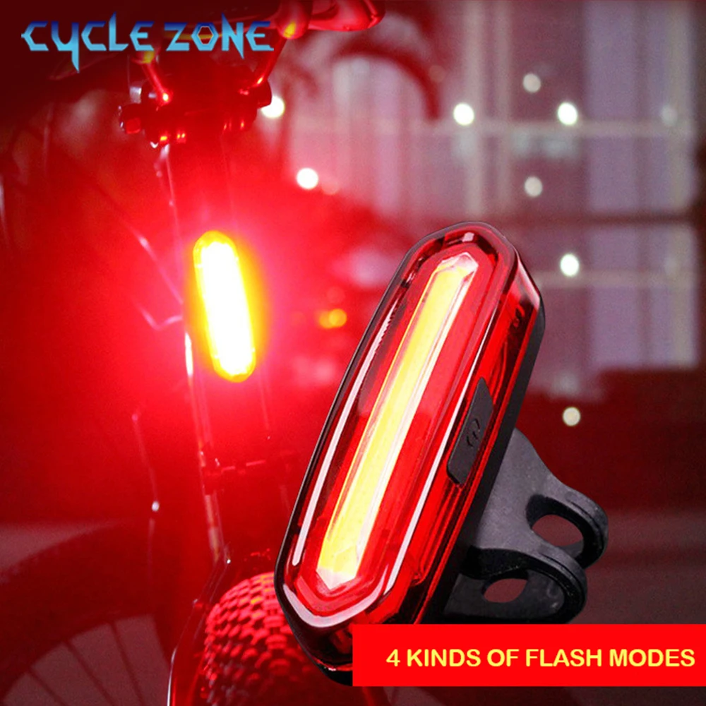 Luz trasera de bicicleta impermeable LED luz delantera trasera de bicicleta recargable por USB conducción de montaña ciclismo lámpara trasera luz de