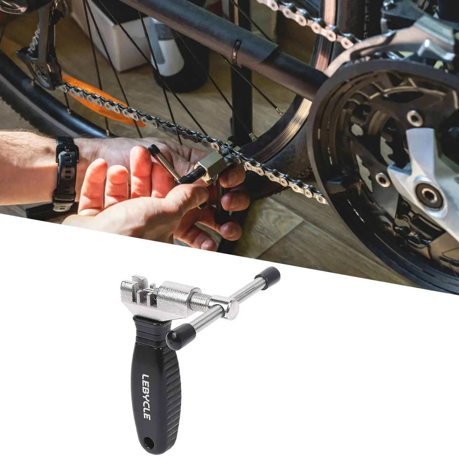 

Bike Chain Breaker Repair Kit with Chain Hook for Outdoor Cycling Riding