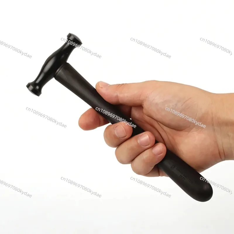 High-End Massage Hammer Small HRC52 45# Steel Portable EDC Mallet with Ebony Handle Head Diameter 16MM