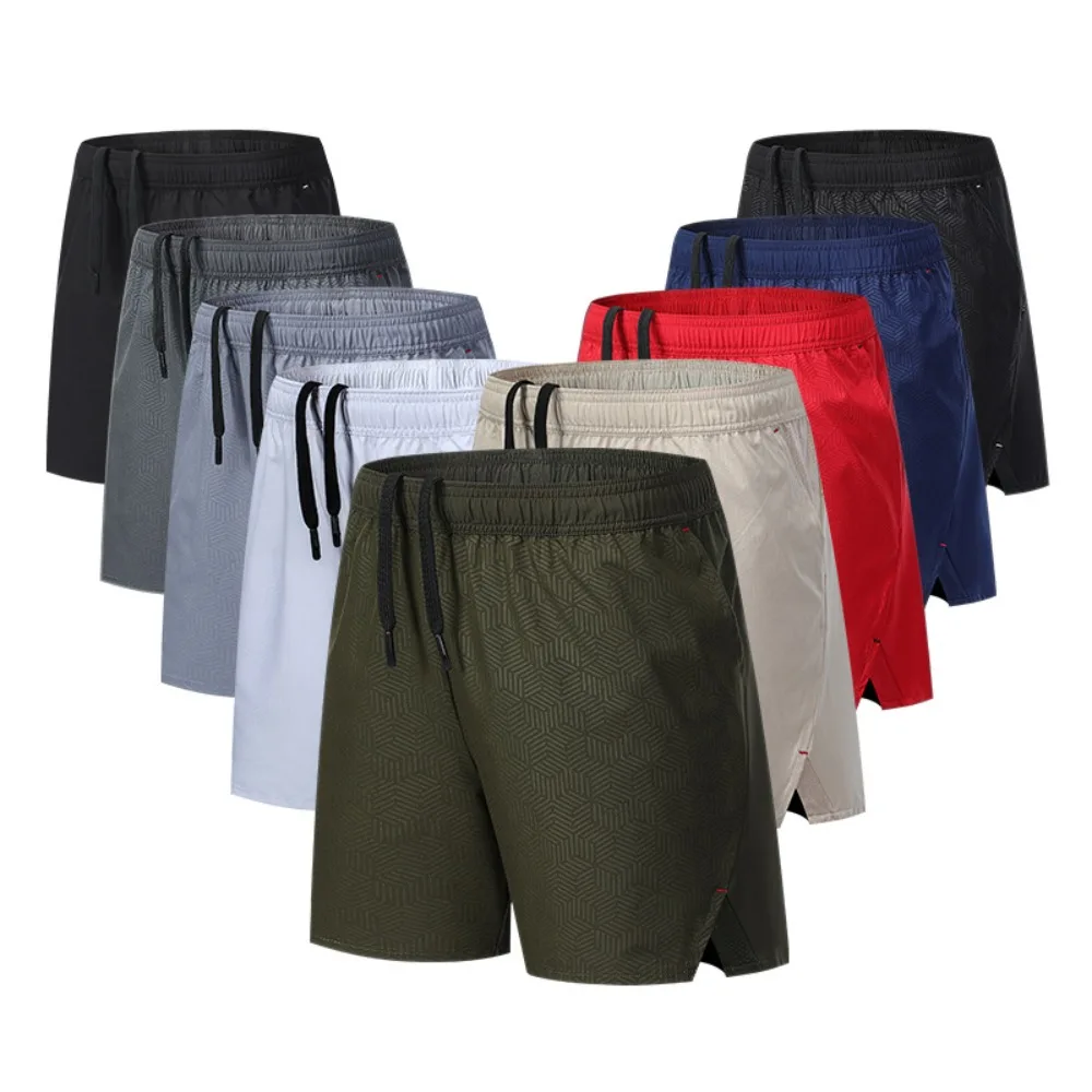 New Men's Outdoor Running Shorts Breathable Quick-Dry Mesh Panels Big Size Casual Training
