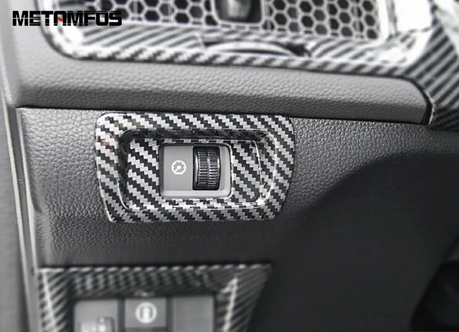 For Honda Civic 11th Gen 2021-2026 Integra 2022-2025 Carbon Fiber Head Light Lamp Adjustment Switch Trim Interior Accessories