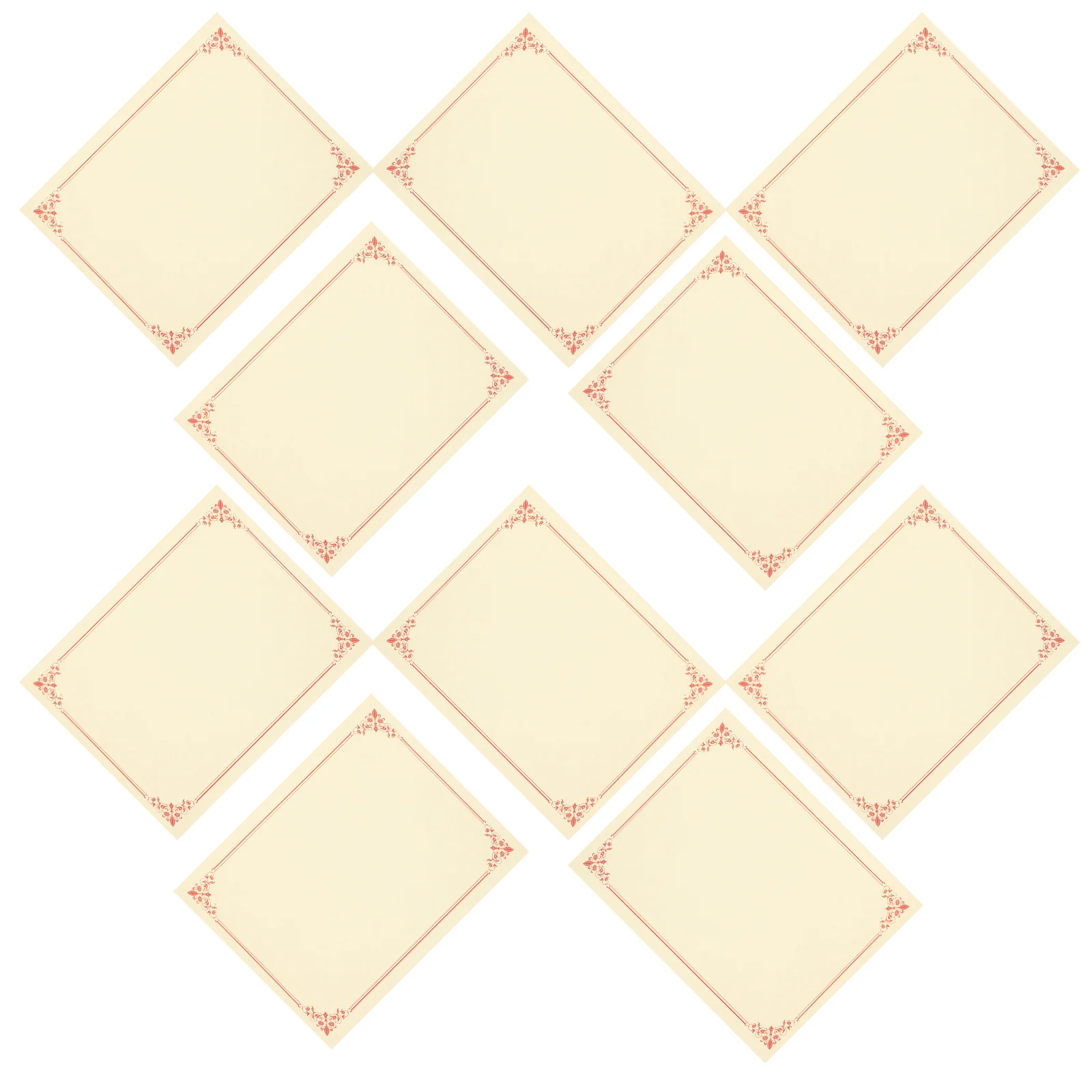 

10Pcs Blank Diploma Certificate Paper Honor Award Sheets for Student Employee Graduation Training Printing Use