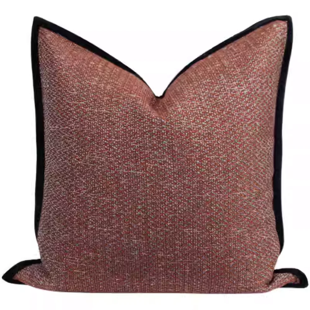 

Дизайнерская наволочка RUIYI из хлопка и льна оранжево-коричневого цвета для дивана, подушка для гостиной, мягкая декоративная подушка для спинки, поясничная подушка, 45x45 см