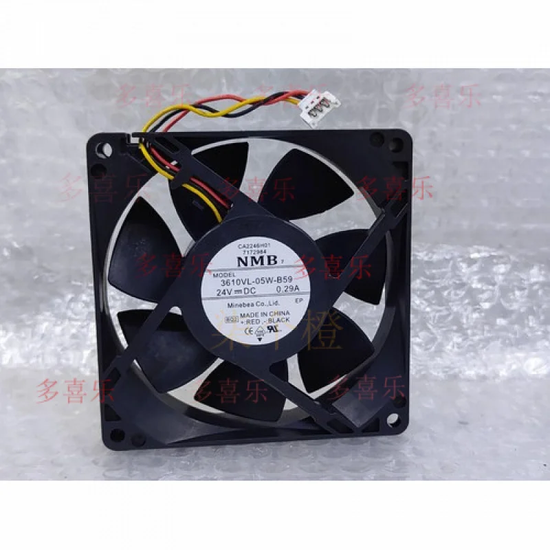 WW  FOR  NMB 3610VL-05W-B59 DC24V 0.29A 90*90*25MM 3-Pin Inverter Cooling Fan