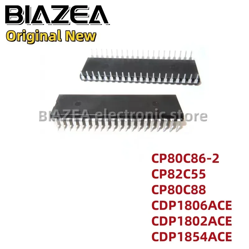 1piece  CP80C86-2 CP82C55 CP80C88 CDP1806ACE CDP1802ACE CDP1854ACE DIP40