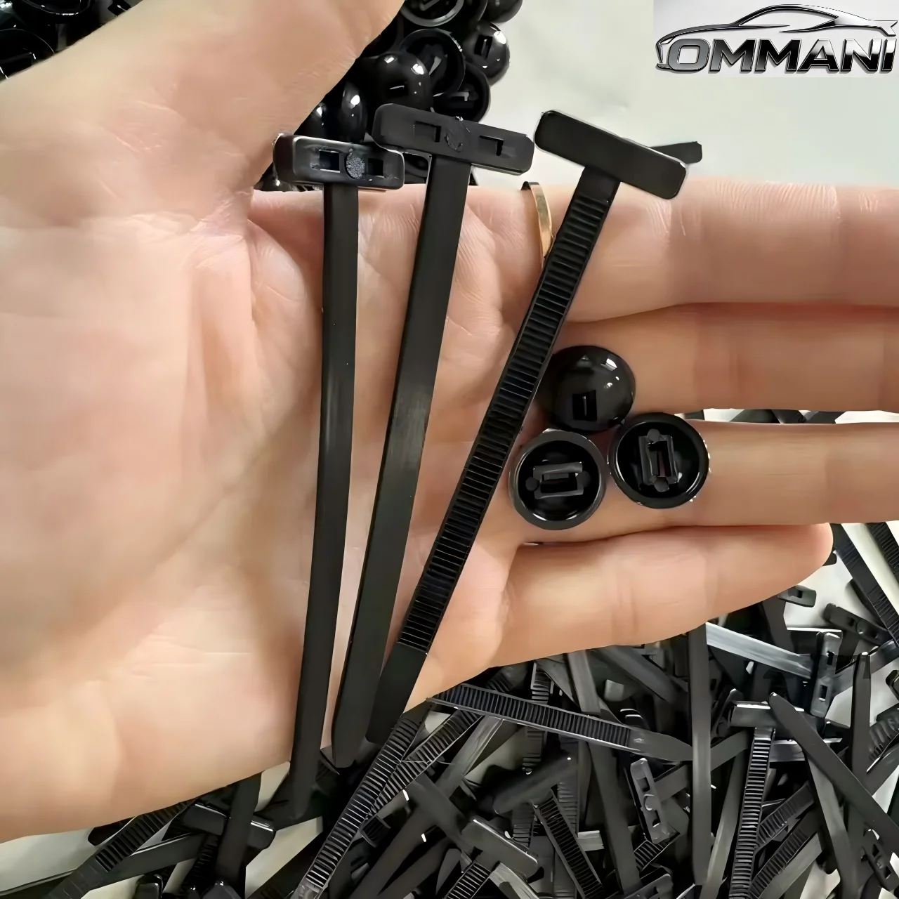 New Nylon Universal Cable Tie Buckle Fixed Through The Core Nail Cable Tie Buckle For Mudguard Fender Inner Lining Trunk Buckle
