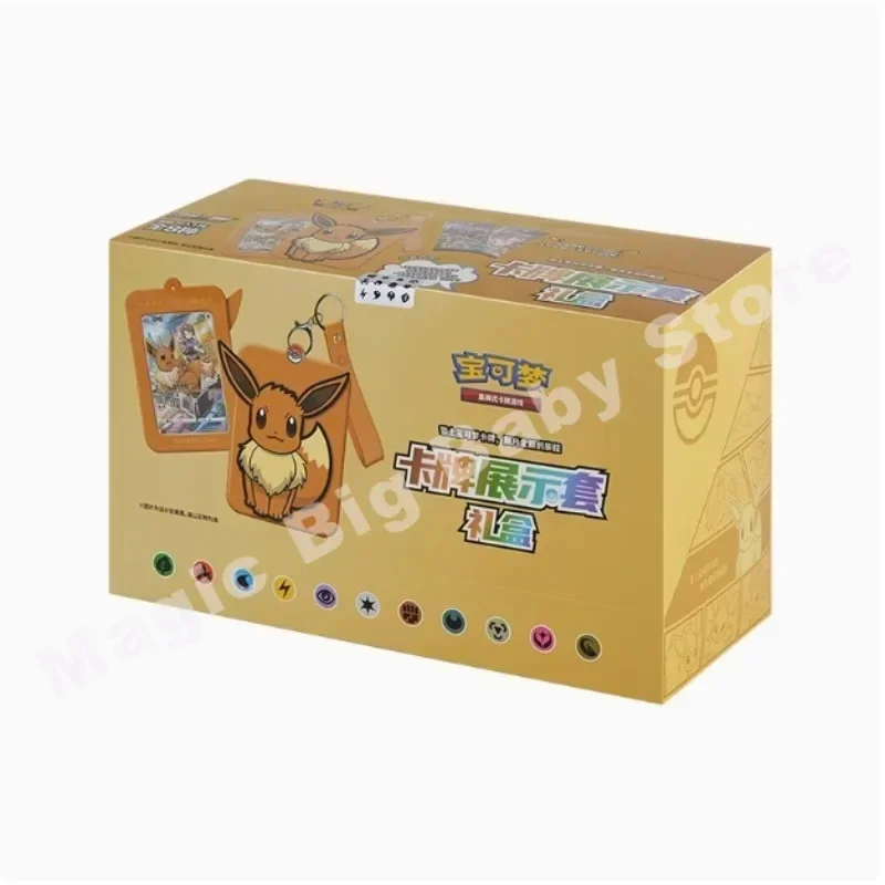 Genuine Pokémon Trading Cards Game, Livro de Cartas PTCG Chinês, Caixa de Presente, Combinação de Cartas, Gama Completa, Presente Infantil, Original