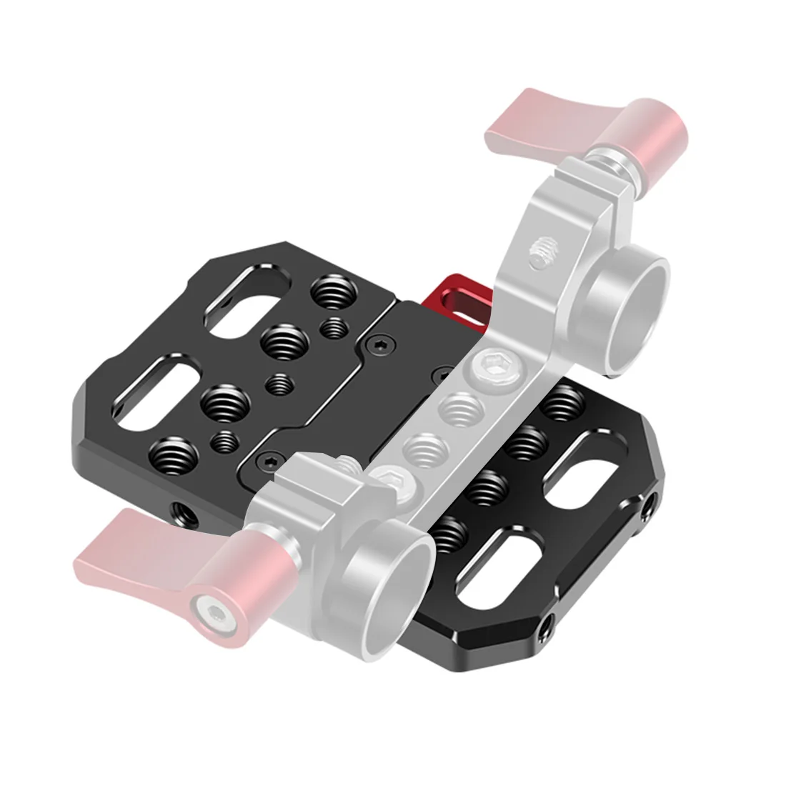 Aluminium-Schnellwechsel-V-Lock-Akku-Montageplatte mit 15-mm-Stangenklemme für Fotografie-DSLR-Kameras, Rig-Schiene und Follow-Focus-System – Detail 13