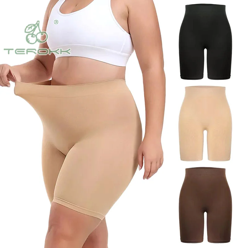 Alta Waisted Shapewear Para Mulheres, Cuecas De Controle De Barriga, Emagrecimento Shapers, Cintura Trainer, Shaping Shorts, Plus Size, XL-3XL