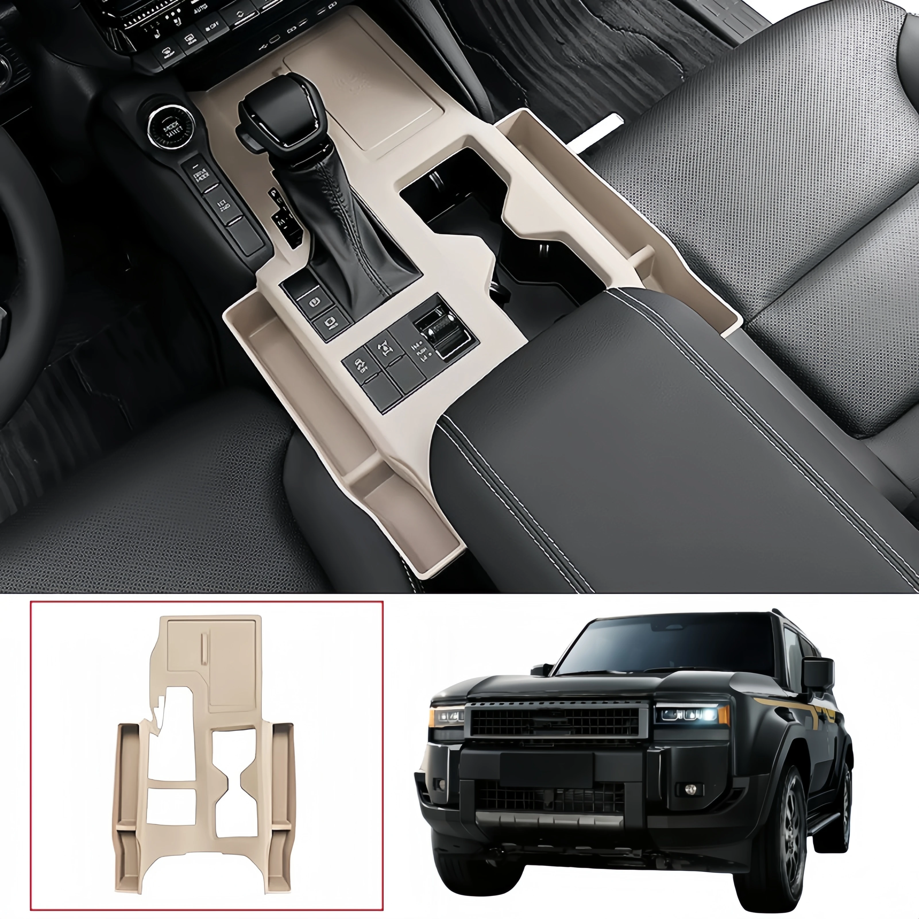 

Left Hand Drive Silicone Car Central Console Storage Box Protection for Toyota Land Cruiser LC250 Prado Series 2024 2025