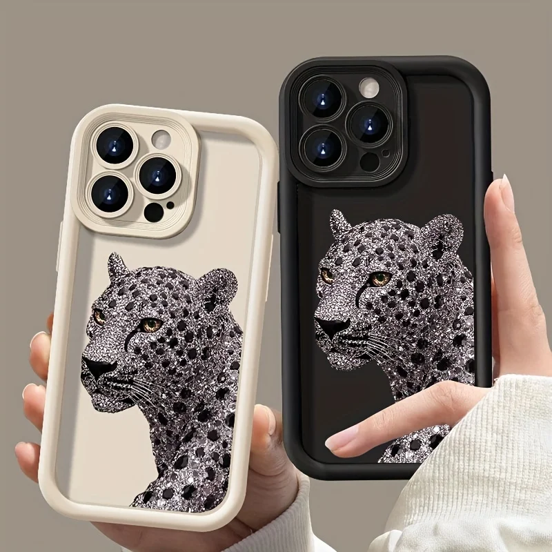 

Wealthy leopard print phone case for iPhone 17 16 15 14 13 12 11 Pro/ Max/Plus shock-proof rear cover anti-fingerprint