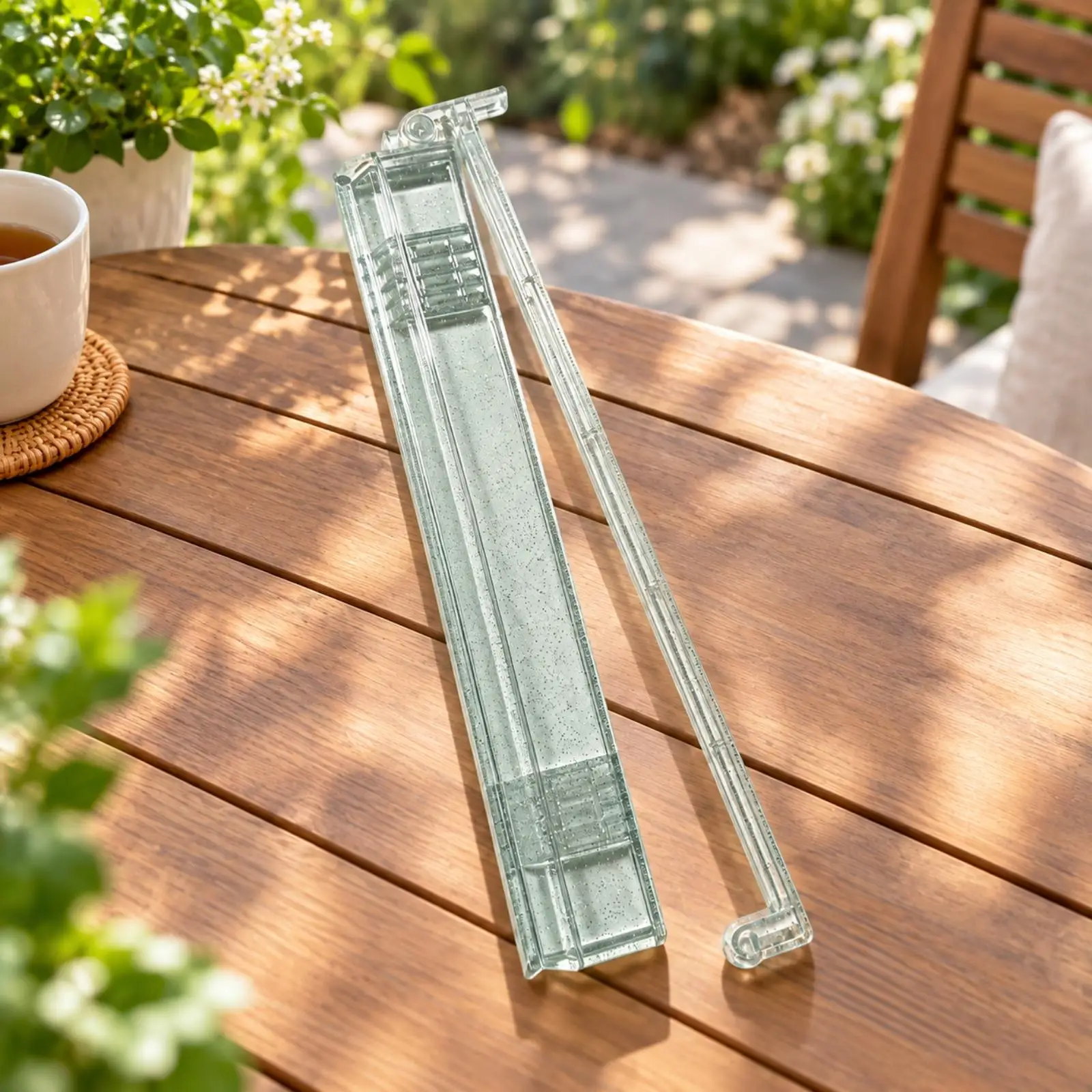 Mahjong Tile Pusher Rack with Glitter Transparent Sliding Bar for Home Game Night Table Accessories