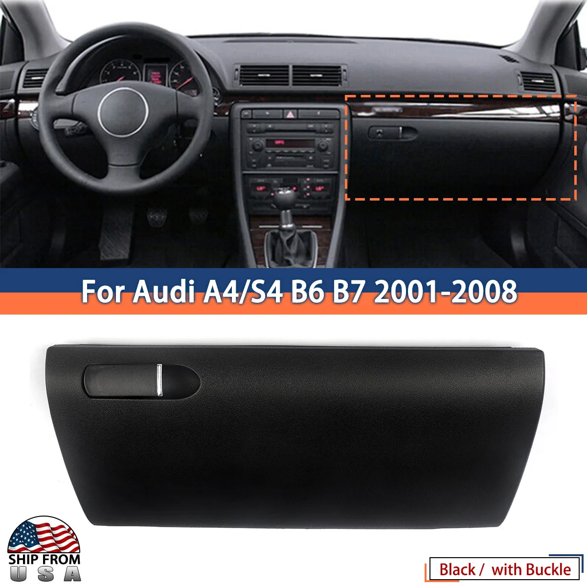 

8E1857124A Black Glove Box Compartment Door Lid Cover With Buckle For Audi A4 B6 B7 2001-2008 CAR Accessories Direct Replacement