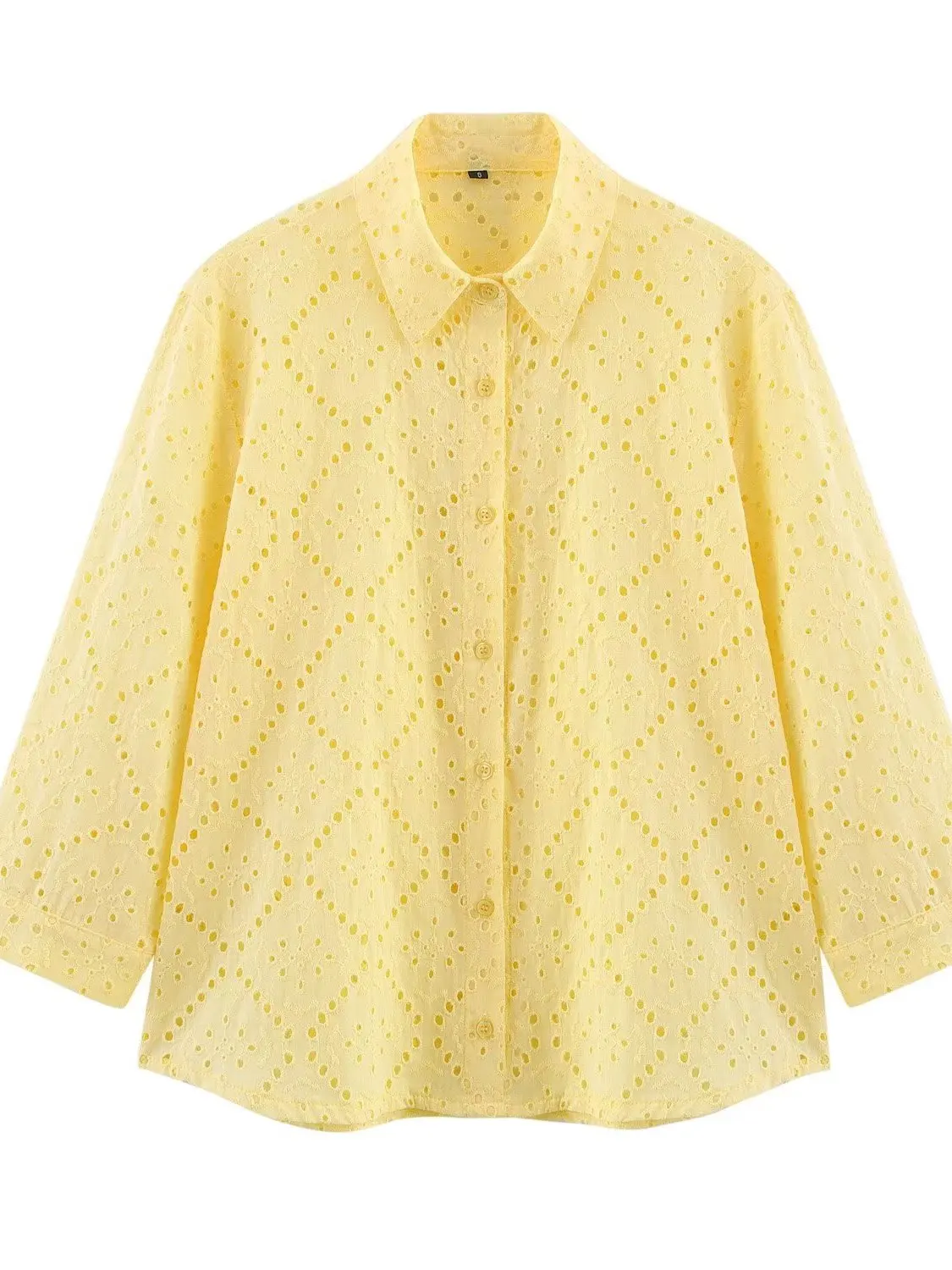 

Летняя новинка WMXZ: повседневная женская рубашка с вышивкой, ажурным воротником, универсальная, свободного кроя, длинная, дышащая, приятная к телу