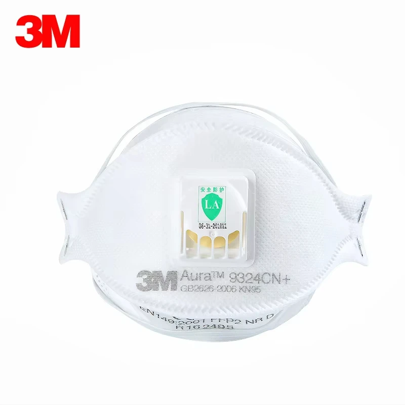 3M Aura 9324CN+ FFP2 Mask 9324CN Masks Cool-flow Valve Headband Reusable KN95 Individual Package 3M Original Respirator