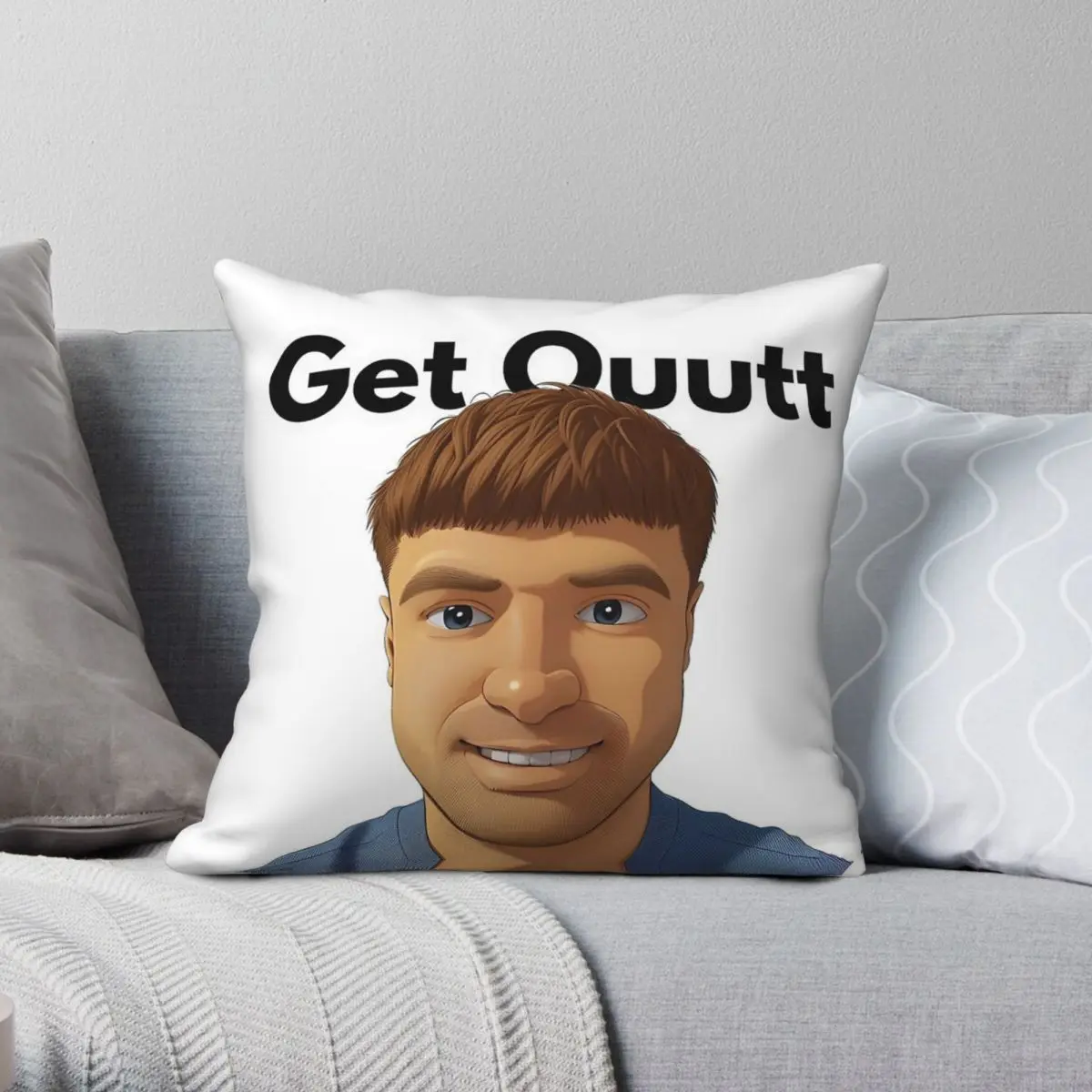 

Наволочка Luke Bennett Get Out Meme, полиэстер, лен, бархат, декоративная наволочка на молнии с принтом, чехол для подушки 45x45