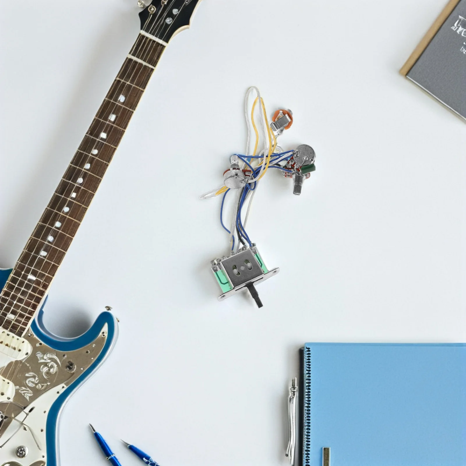 

1Set Guitar Wiring Kit Electric Guitar Parts Tone Control Harness High Performance Potentiometer Jack Compatible with Most
