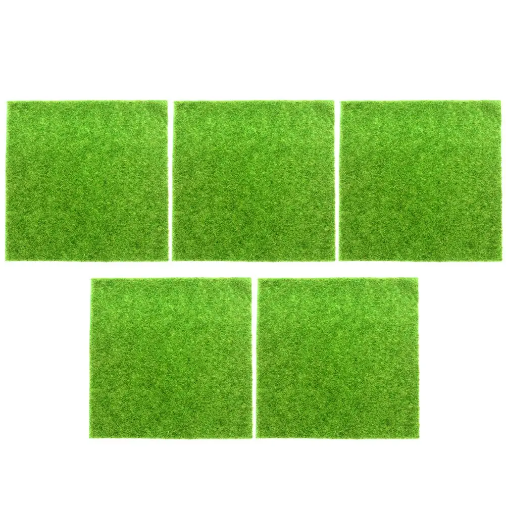 5pcs Artificial Moss Decor High Quality Plastic Long Life Glossy Realistic Shape L scaping Wall Garden Decor Mini Props Carpet