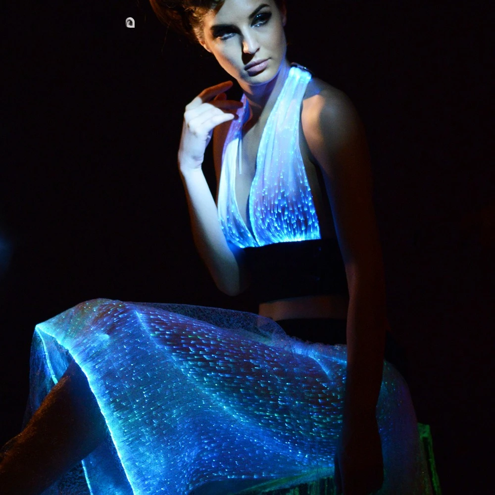 Fairy two-piece skirt, star-lit skirt, fiber optic tube top skirt.