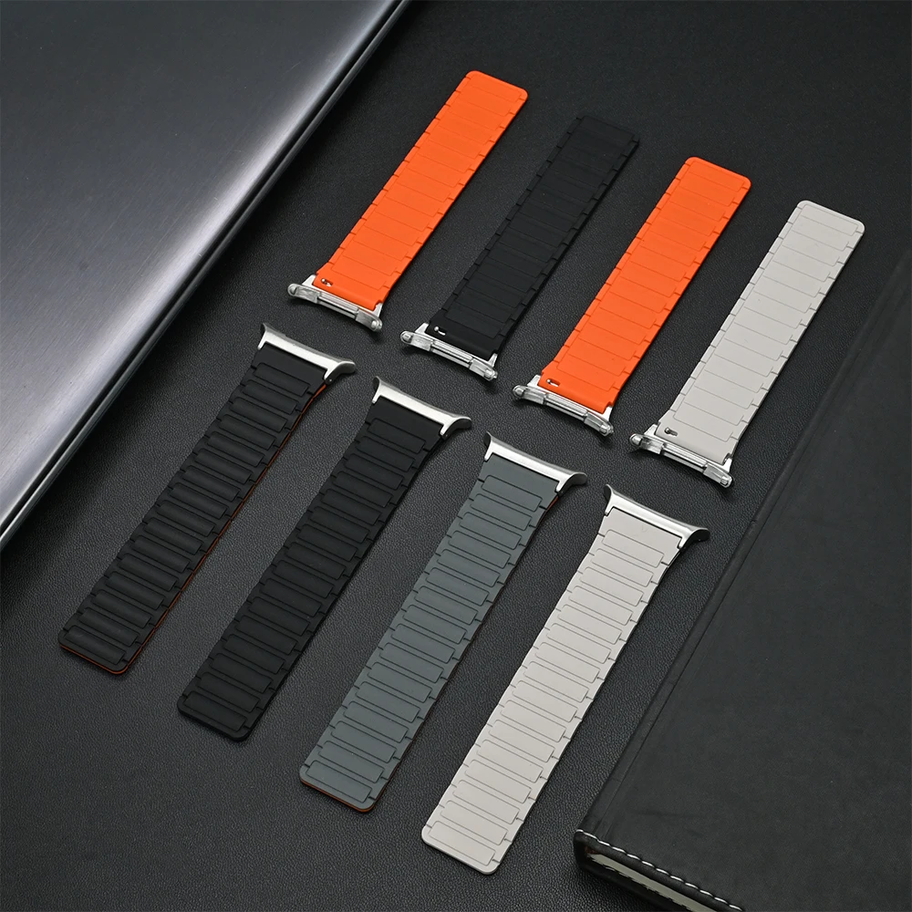 Magnetic No Gaps Loop Strap for Samsung Galaxy Watch Ultra 47mm Sports Silicone WatchBand for SAMSUNG ULTRA 47mm Soft Bracelet