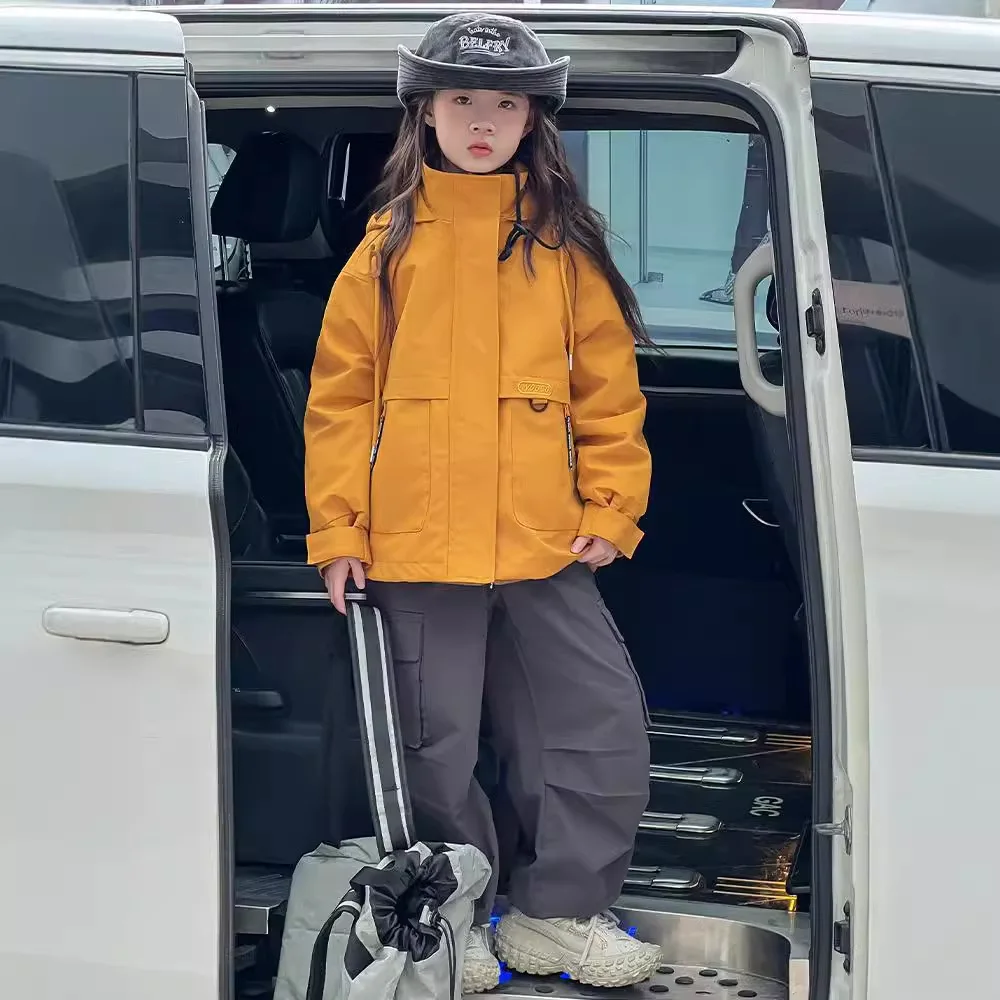 

Girls Jacket Children's Autumn and Winter Three-in-one Trench Coat 2025 Children's Mountaineering Jacket Boys