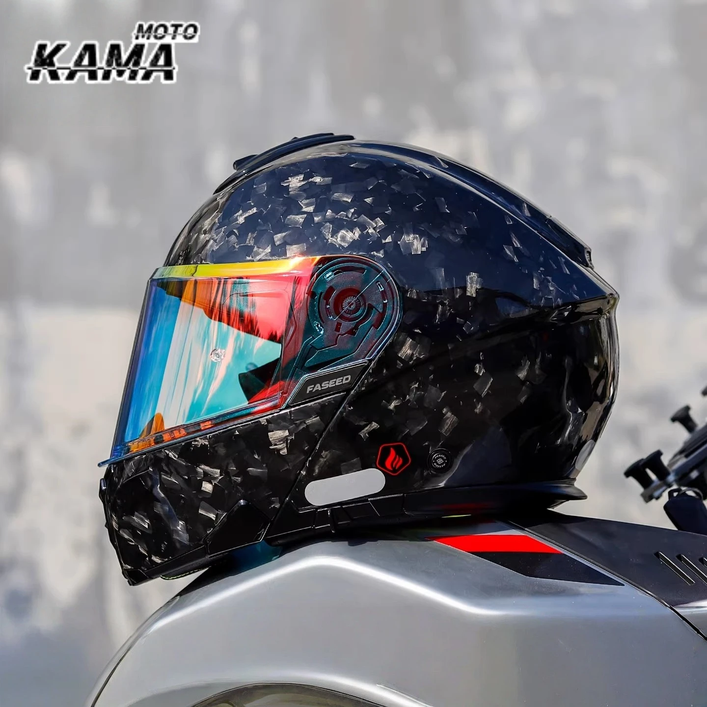 For FASEED Carbon Fiber Motorcycle Full Face Helmet 929 for Men Women Summer Track Racing Helmet with Visor Capacetes De Moto