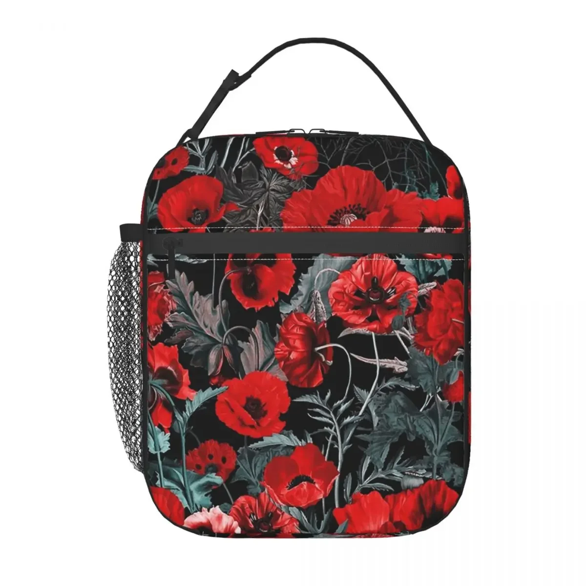Poppy Gard Insulated Lunch Bag for Women Kids Portable Food Boxes Thermal Lunch Box Tote