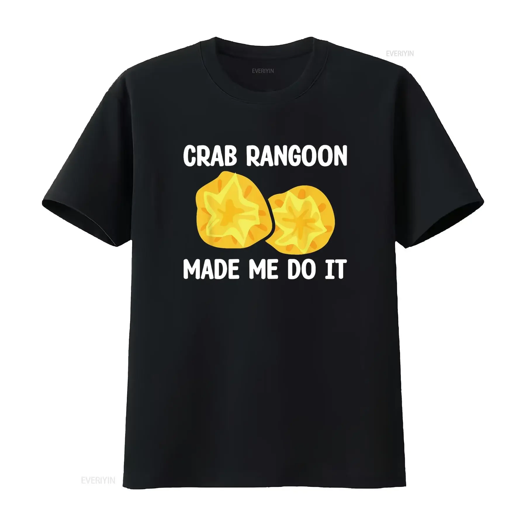 Crab Rangoon Made Me Do It T Shirt vintage Washed homme Stretched Soft Versatile graphic fashion Unisex Breathable