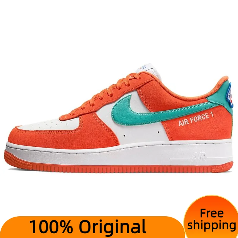 

Кроссовки Nike Air Force 1 Low '07 LV8, спортивные Клубные Белые оранжевые кроссовки