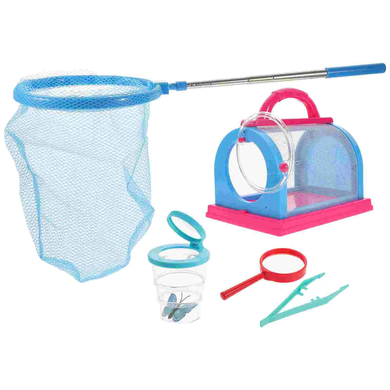 

Vacuum Insect Observation Kit Toddler Little Critters Magnifying Glasses Kids Suits Cloth Cage for Catching 3-5