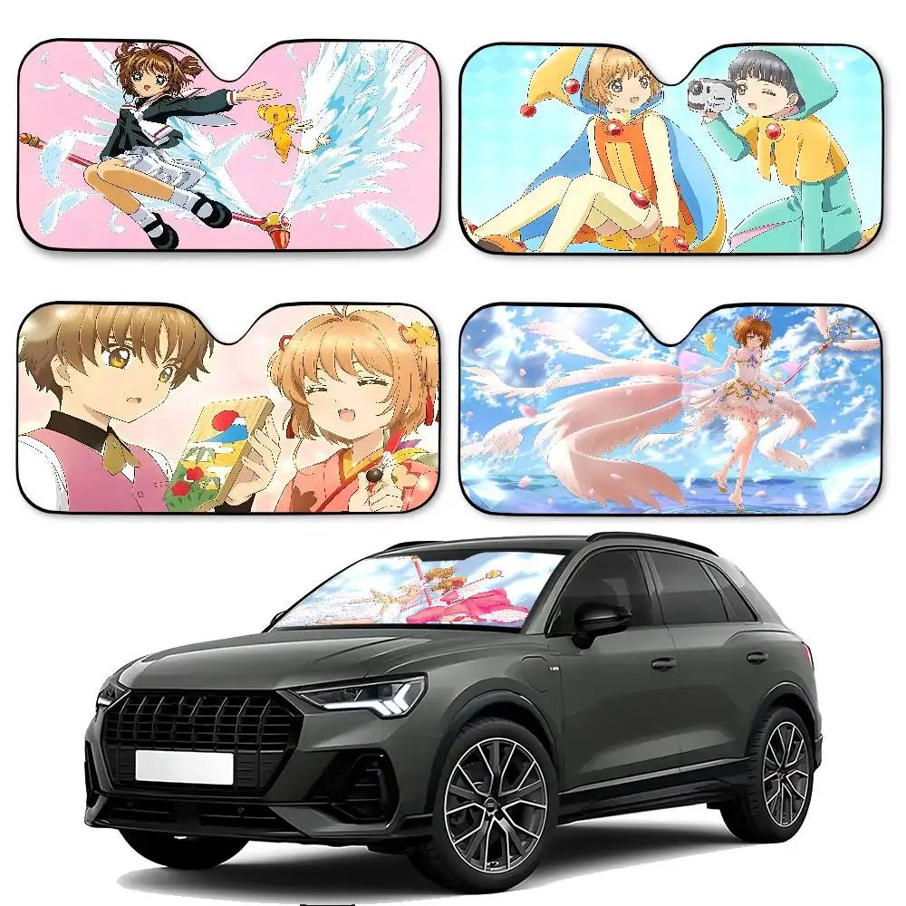

Cute D-Cardcaptor Sakura-S Car SunShade Car Sunshade Covers Cover Universal Windscreen Folding Visor