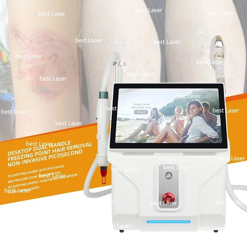 3500W salon use 808 diode Laser permanent Portable 2 in 1 picosecond laser tattoo removal and hair removal switched machine